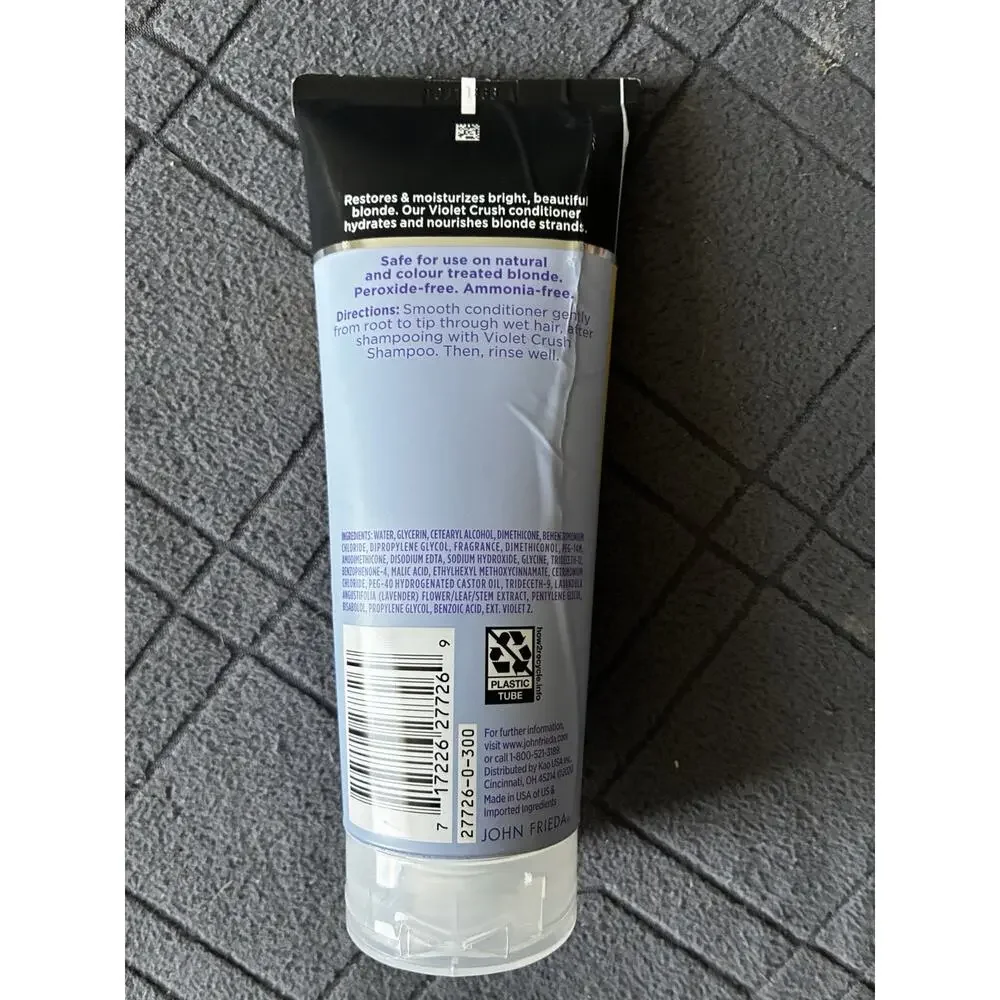 John Frieda VIOLET CRUSH for Blondes Purple Conditioner Restores Blonde 6 fl oz